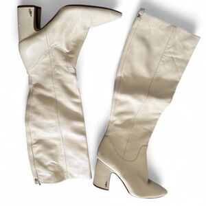 Sam Edelman Cream Heeled Boots